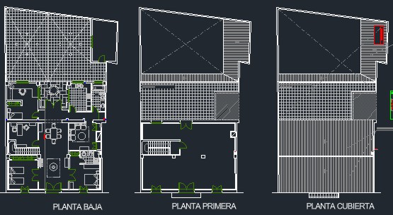 Estado final de la vivienda con ampliación, terrazas, patio interior,... en vivienda antigua restaurada por CEF
