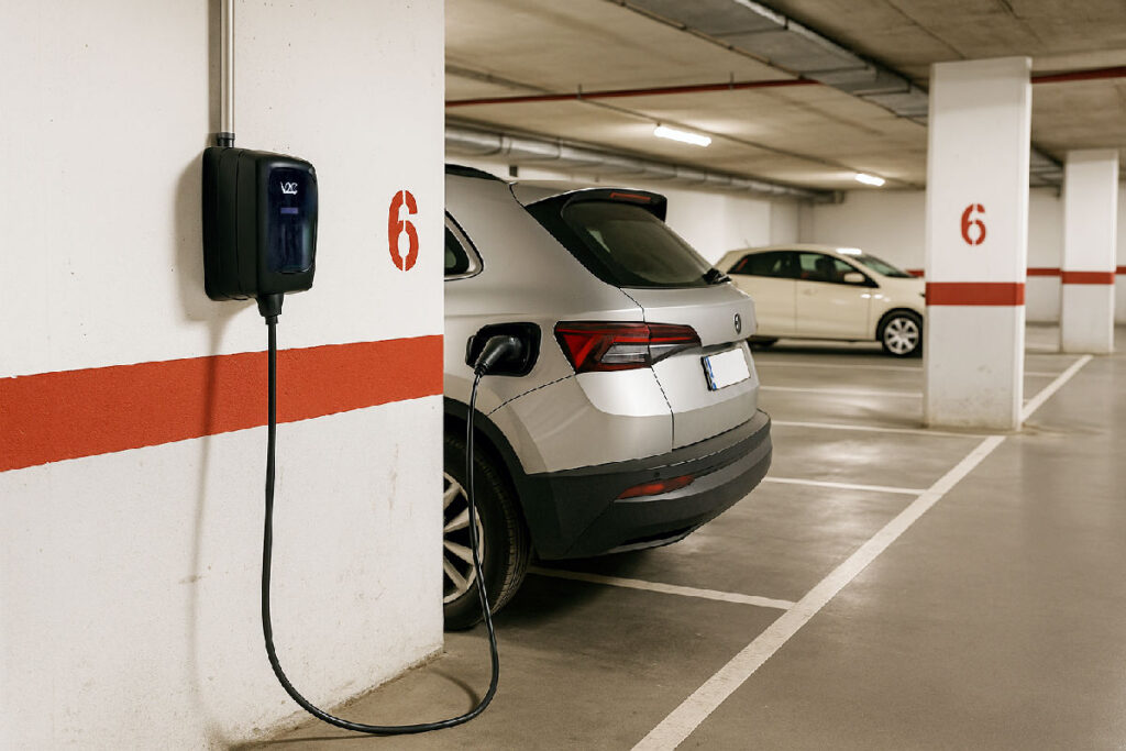 Instalación de un punto de carga para coche eléctrico en Valencia - Garaje comunitario de una Comunidad
