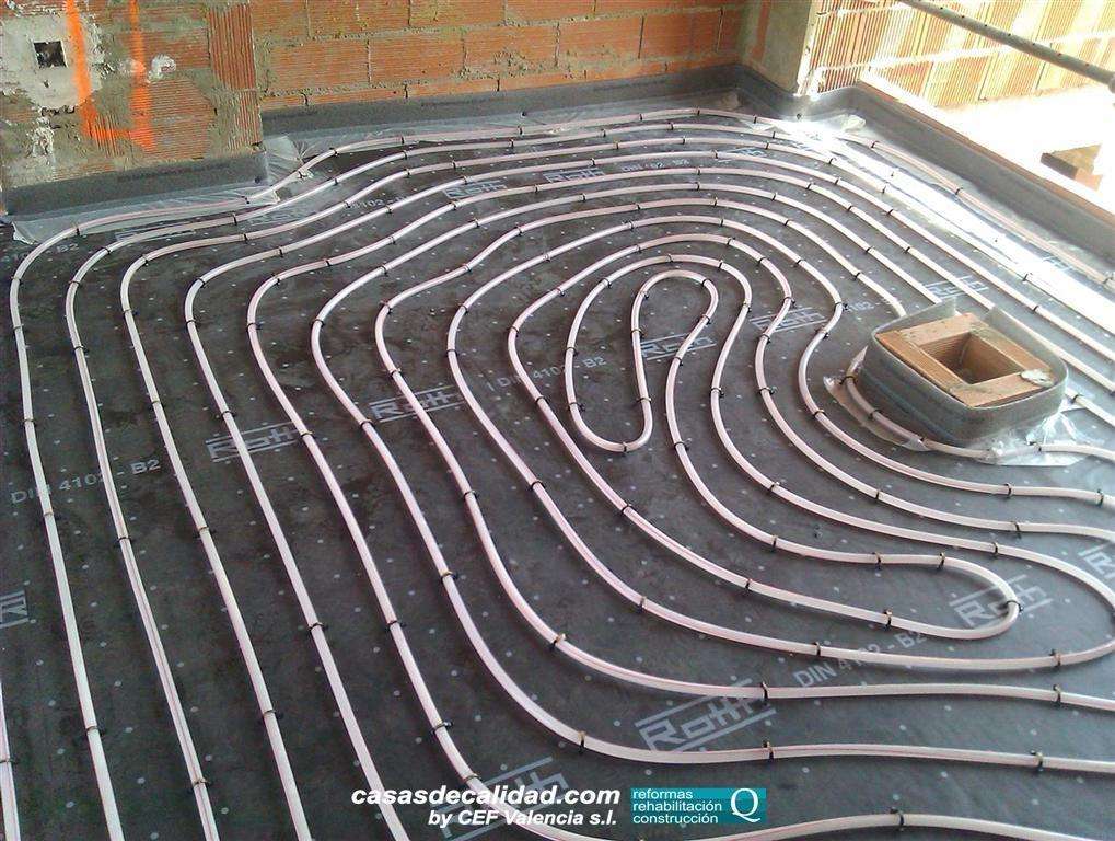 Instalación de suelo radiante en vivienda de Valencia